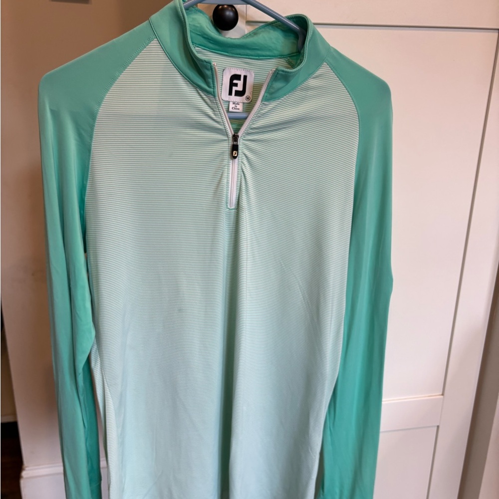 FootJoy Light Green Quarter-Zip Pullover